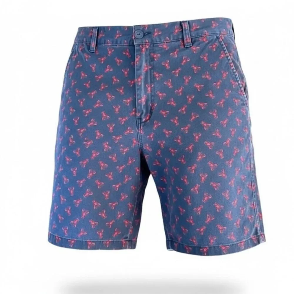 EUC - Brooklyn Cloth Men’s Shorts Navy Twill with Lobstera & Pockets - Size 32/M